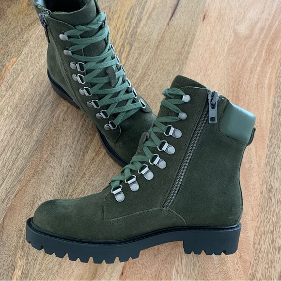 Charles By Charles David Shoes - | jennie olive side zip lug combat boot • size 6 |